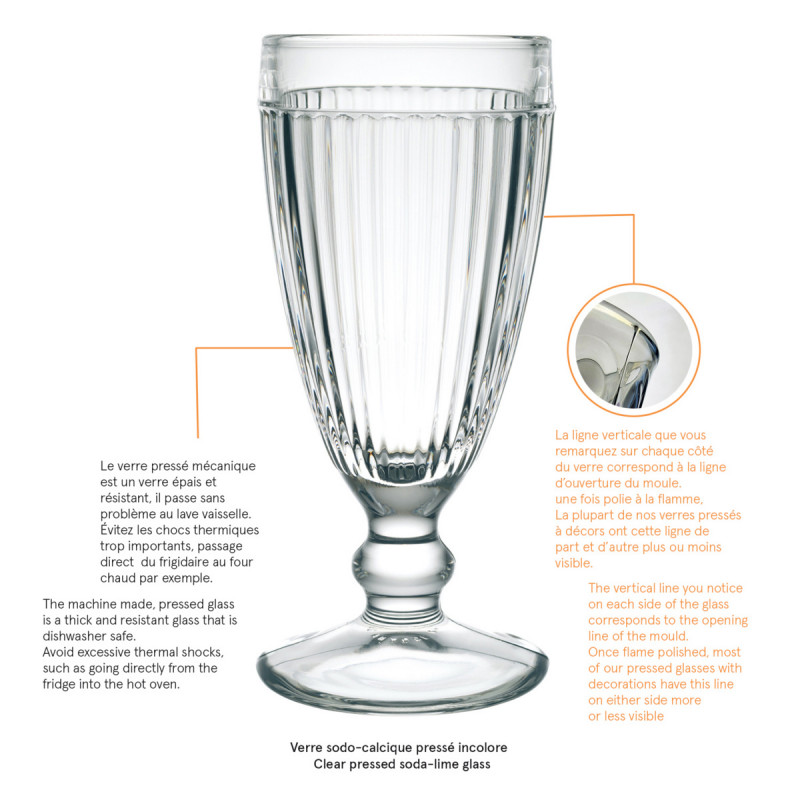 Coupe à dessert rond transparent verre pressé Ø 8,2 cm Antillaise La Rochere