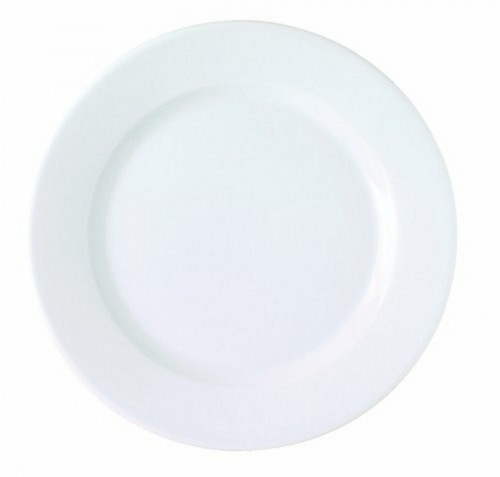 Assiette plate rond blanc porcelaine Ø 26 cm K