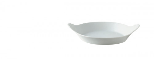 Plat à oreilles ovale blanc porcelaine 22,2x11,2 cm Bistronome Pro.mundi
