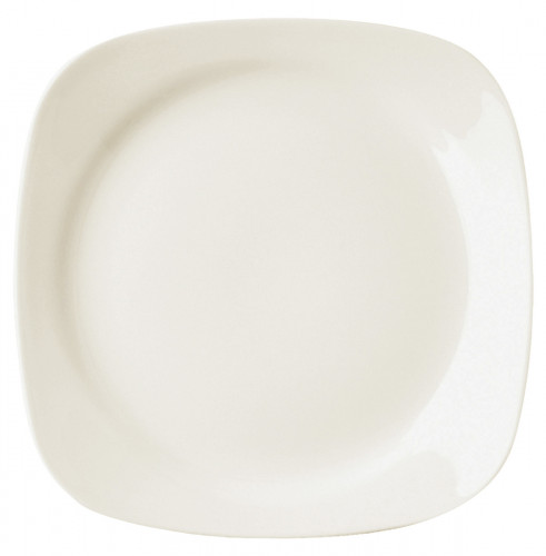 Assiette plate carré ivoire porcelaine vitrifiée 19x19 cm Ska Rak
