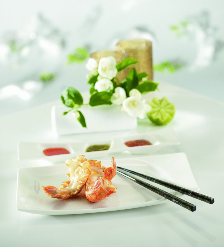 Assiette plate rectangulaire ivoire porcelaine vitrifiée 19,9x12,8 cm Mazza Rak