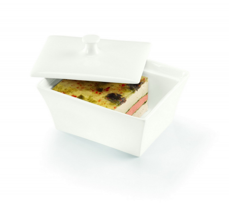 Terrine rectangulaire ivoire porcelaine vitrifiée 19,5x15 cm Allspice Rak