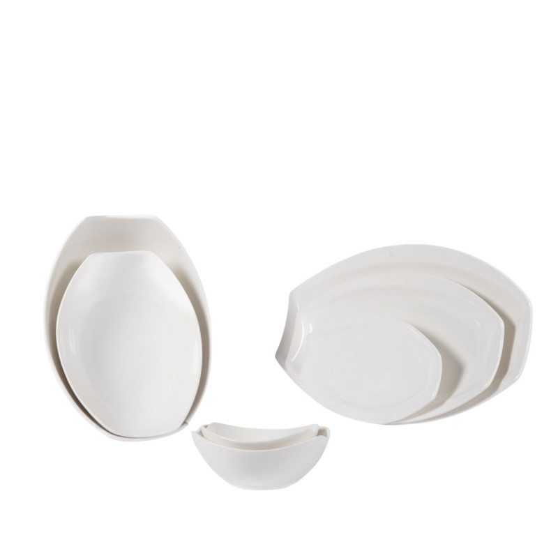 Coupelle ovale blanc porcelaine 13,4 cm Matcha Pro.mundi