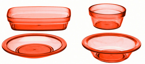 Assiette à dessert rond orange copolyester Ø 13,4 cm Vaisselle Copolyester Saint Romain