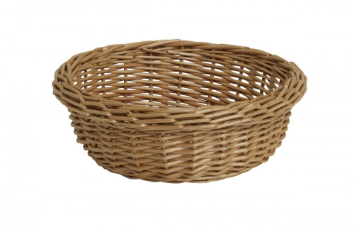 Corbeille rond beige osier Ø 20 cm 7 cm Pro.mundi