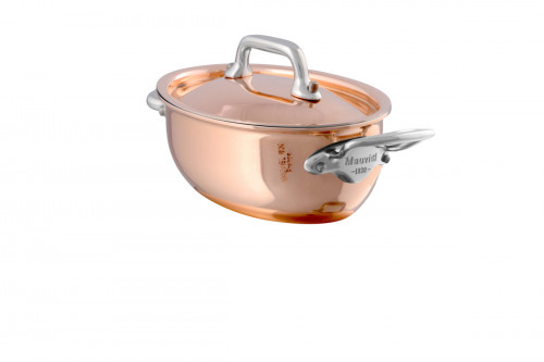 Cocotte avec couvercle cuivre inox Sans revêtement Avec couvercle Ø 12 cm 12 cm x 4,5 cm 0,3 L M'minis Mauviel