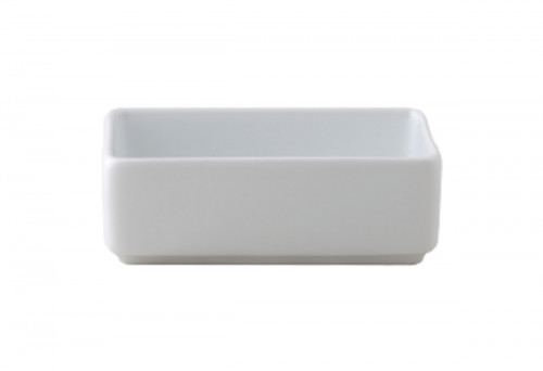 Sucrier rectangulaire blanc porcelaine vitrifiée 15 cl 11,6 cm Brasserie Astera