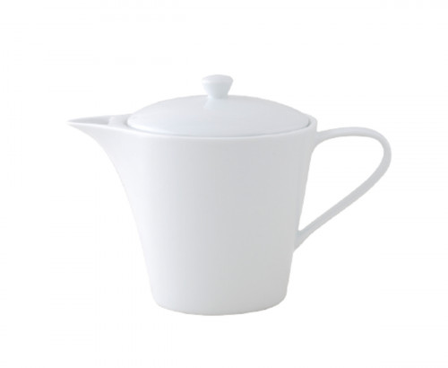 Théière rond blanc porcelaine vitrifiée 40 cl Ø 12 cm Style Astera