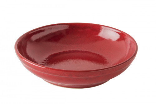 Assiette creuse rond rouge grès émaillé Ø 23 cm Gres Couleur Pro.mundi