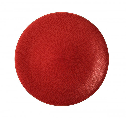 Assiette coupe plate rond rouge grès émaillé Ø 27,5 cm Stone Medard De Noblat