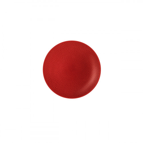Assiette coupe plate rond rouge grès émaillé Ø 21 cm Stone Medard De Noblat