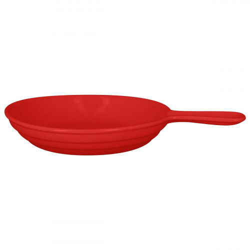 Poêlon rond rouge porcelaine vitrifiée Ø 24 cm Chefs Fusion Rak