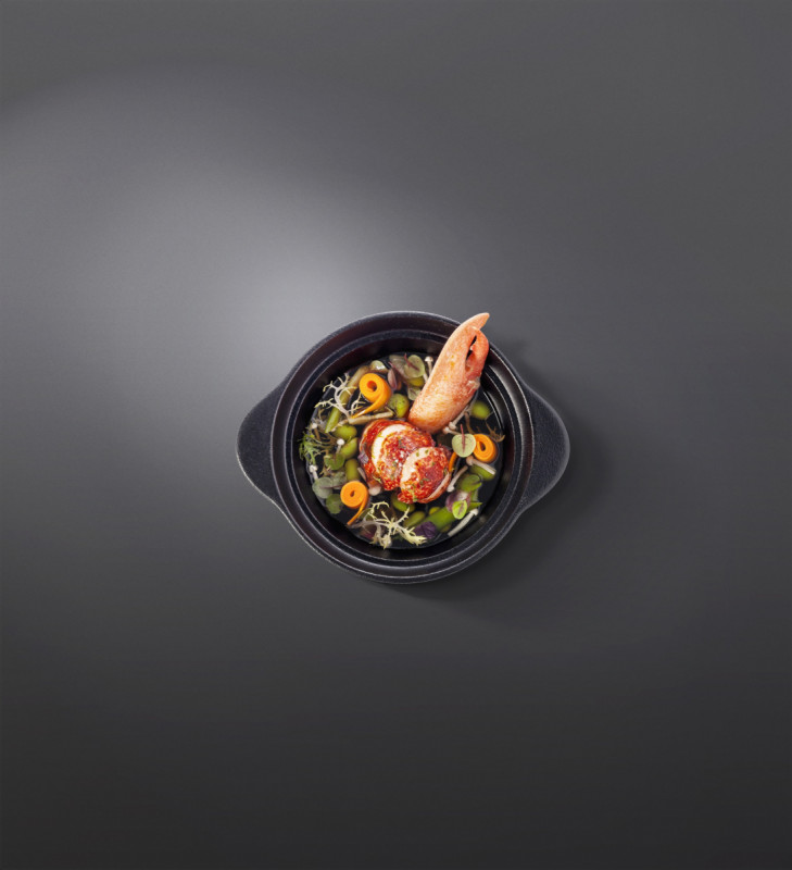 Soupière rond noir porcelaine vitrifiée Ø 15,7 cm Chefs Fusion Rak