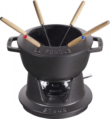 Service à fondue fonte d'acier Ø 18 cm 24,3x18,7x10 cm 1,65 L Staub