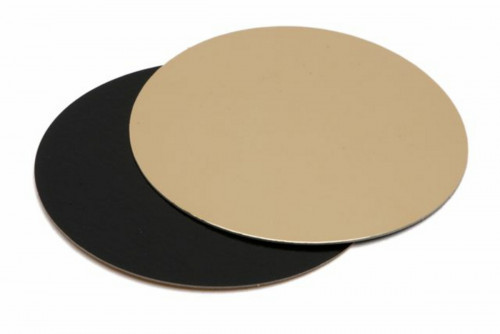 Plateau traiteur rond noir carton Ø 26 cm (100 pièces)