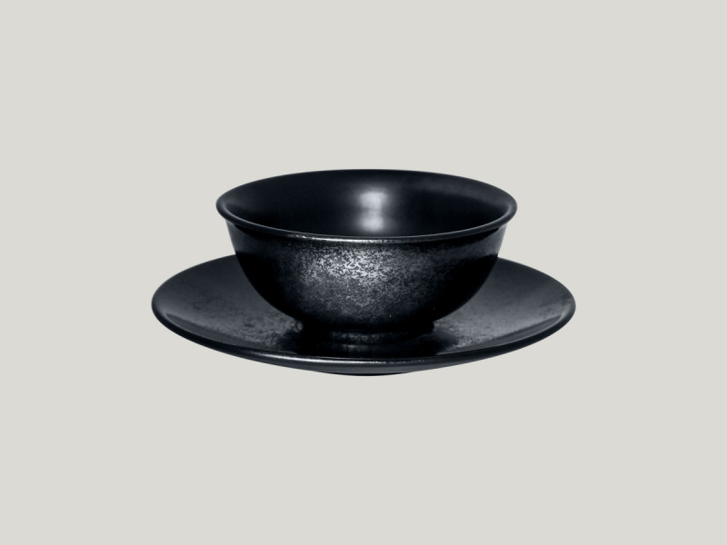 Bol rond noir porcelaine Ø 12 cm Karbon Rak