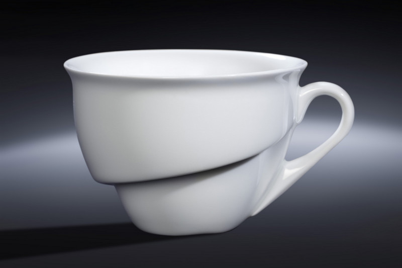 Tasse à thé/chocolat rond blanc porcelaine vitrifiée 23 cl Ø 10,3 cm Delissea Rak