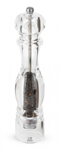 Moulin à poivre transparent Ø 6,7 cm 30 cm Nancy Peugeot Saveurs