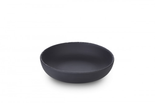 Assiette coupe creuse rond noir porcelaine culinaire Ø 22 cm Basalt Revol