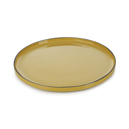 Assiette plate rond jaune porcelaine culinaire Ø 30 cm Caractère Revol