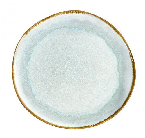 Assiette coupe plate rond bleu grès émaillé Ø 28 cm Shadow Medard De Noblat