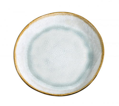 Assiette coupe plate rond bleu grès émaillé Ø 20,5 cm Shadow Medard De Noblat