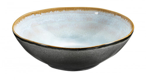 Assiette creuse rond bleu grès émaillé Ø 19,5 cm Shadow Medard De Noblat