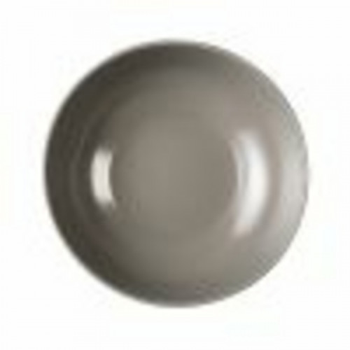 Assiette creuse rond Terre d'ombre grès émaillé Ø 25 cm Modulo Nature Degrenne