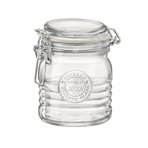 Bocal avec couvercle hermétique transparent verre Ø 9,1 cm Officina 1825 Bormioli Rocco