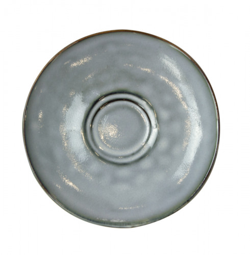 Sous tasse rond bleu grès émaillé Ø 14 cm Sky Pro.mundi