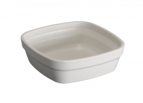 Ravier carré carré blanc fibre végétale 11 cm Lilitouch Saint Romain