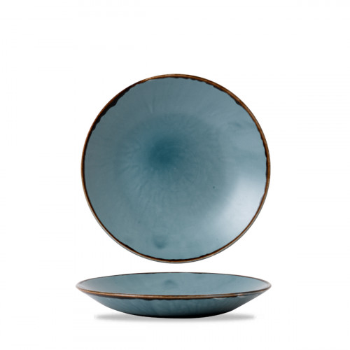 Assiette creuse rond bleu porcelaine vitrifiée Ø 25,6 cm Harvest Dudson