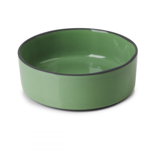 Assiette creuse rond vert porcelaine culinaire Ø 14 cm Caractère Revol