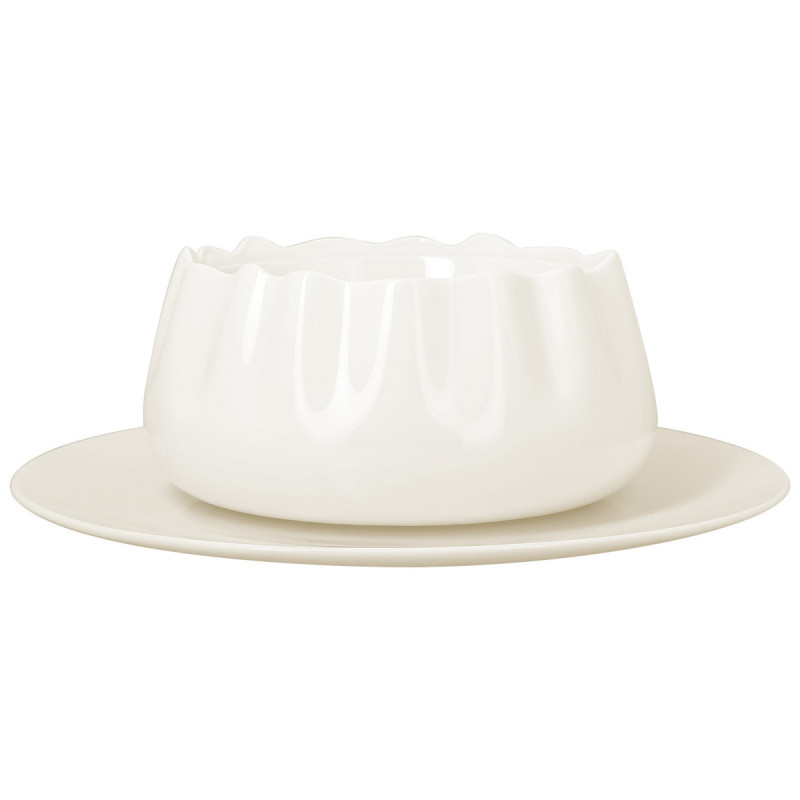 Assiette plate rond blanc porcelaine vitrifiée Ø 30 cm Appeal Rak