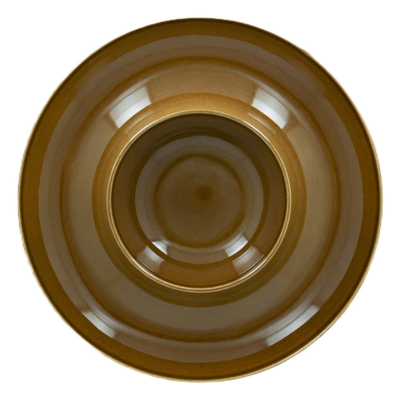 Assiette creuse rond bronze porcelaine vitrifiée Ø 29,5 cm Ashore Rak