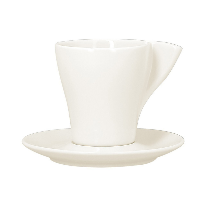 Tasse à café ivoire porcelaine vitrifiée 14,5 cl Ø 7 cm Swirls Rak