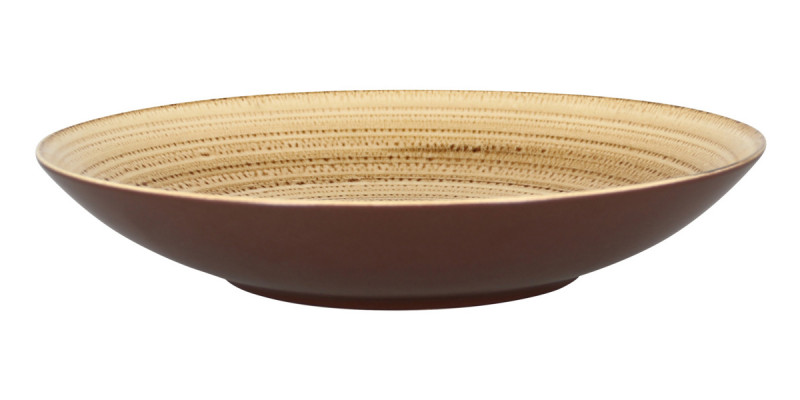 Assiette coupe creuse rond beige porcelaine vitrifiée Ø 29,9 cm Twirl Rak