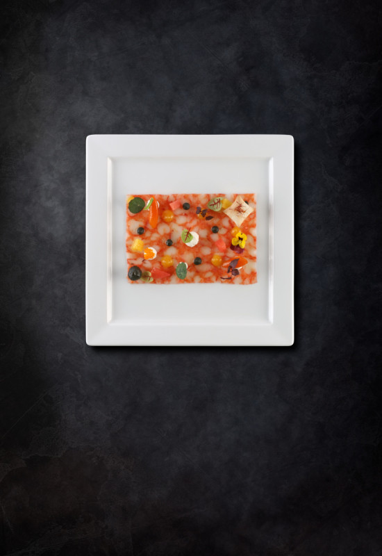 Assiette plate carré blanc porcelaine vitrifiée 30x30 cm Access Rak