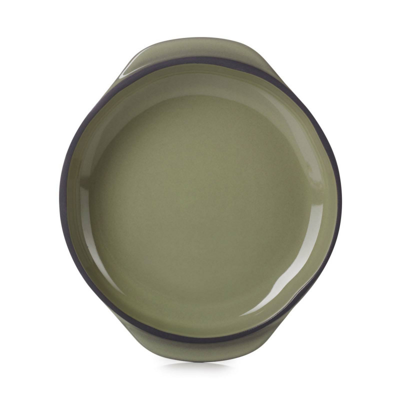 Cassolette rond vert porcelaine culinaire Ø 14 cm Caractere Revol