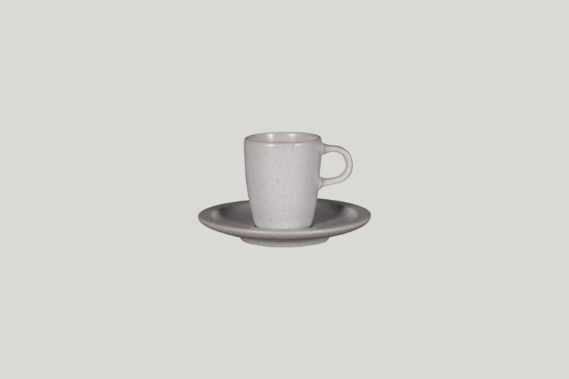Sous tasse à espresso rond gris porcelaine Ø 12,5 cm Rakstone Ease Rak