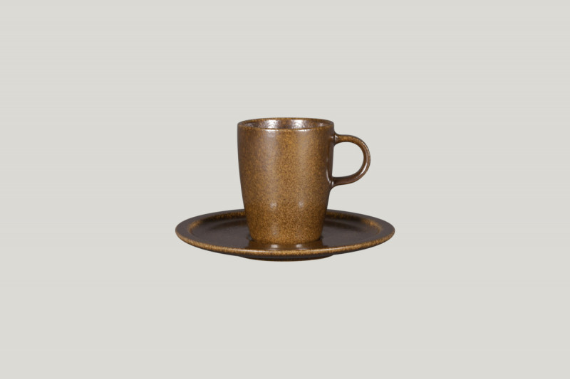 Sous tasse rond bronze porcelaine Ø 16,3 cm Rakstone Ease Rak