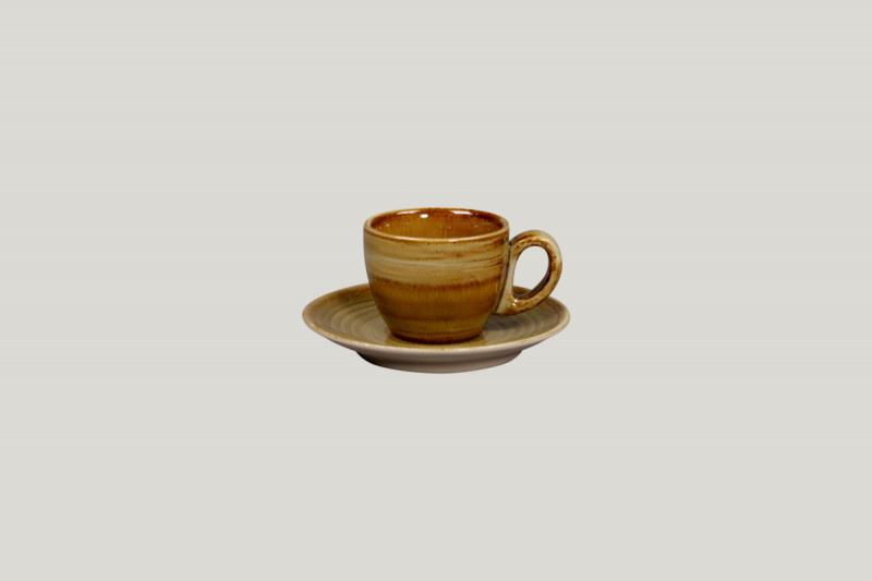 Sous tasse à espresso rond beige porcelaine Ø 12,5 mm Rakstone Spot Rak