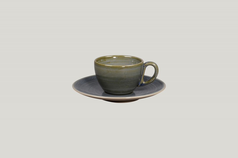 Sous tasse à café rond gris porcelaine Ø 15 cm Rakstone Spot Rak