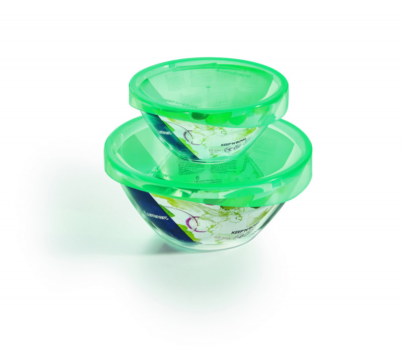 Saladier avec couvercle hermétique transparent verre trempé Ø 17 cm Keep'n Box Luminarc