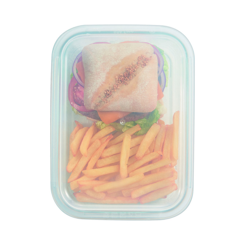 Boîte rectangulaire transparent verre trempé 14 cm Food Box Arcoroc