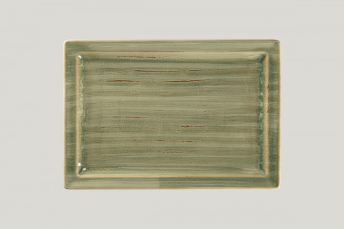 Assiette plate rectangulaire Emerald porcelaine 33,6x23,2 cm Rakstone Spot Rak