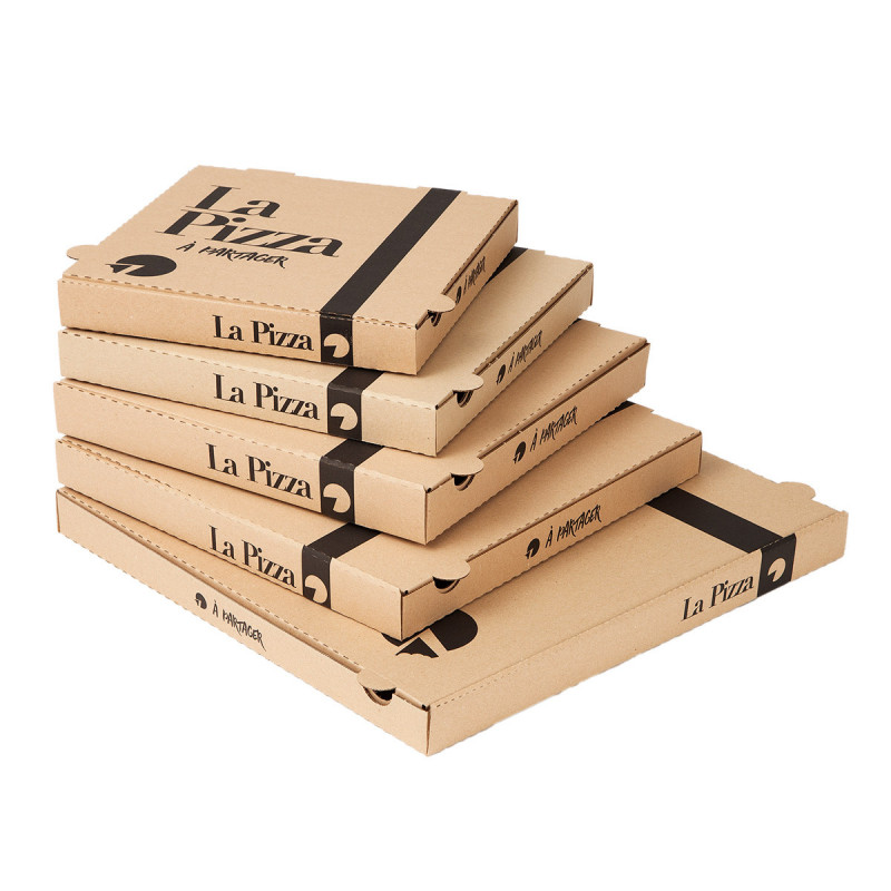 Boîte à pizza brun 33x33x3,5 cm Earth Essentials (100 pièces)