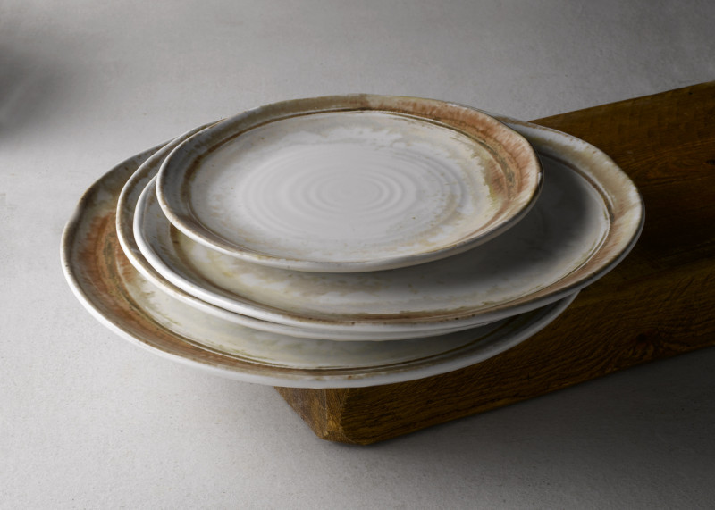 Assiette coupe plate rond beige porcelaine Ø 31,8 cm Finca Dudson