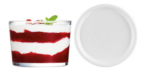 Coupelle avec couvercle hermétique rond transparent verre trempé Ø 82 mm Onctuose Arcoroc