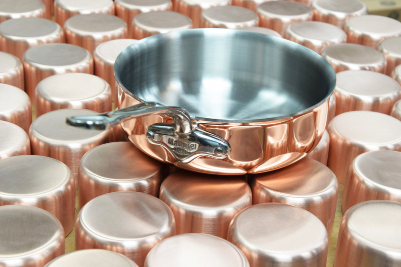 Sauteuse droite cuivre inox Ø 20 cm 6 cm 1,8 L M'150b Mauviel